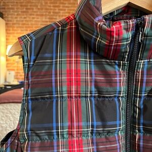 Talbots Tartan Down Vest